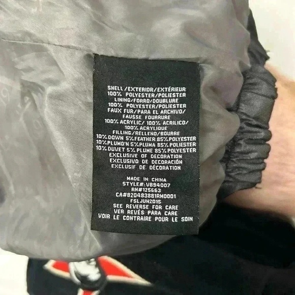 VERSACE 1969 SPORTIVO Big Boys Colorblock Down Jacket in Yellow & Black Sz 14/16 - Picture 10 of 11